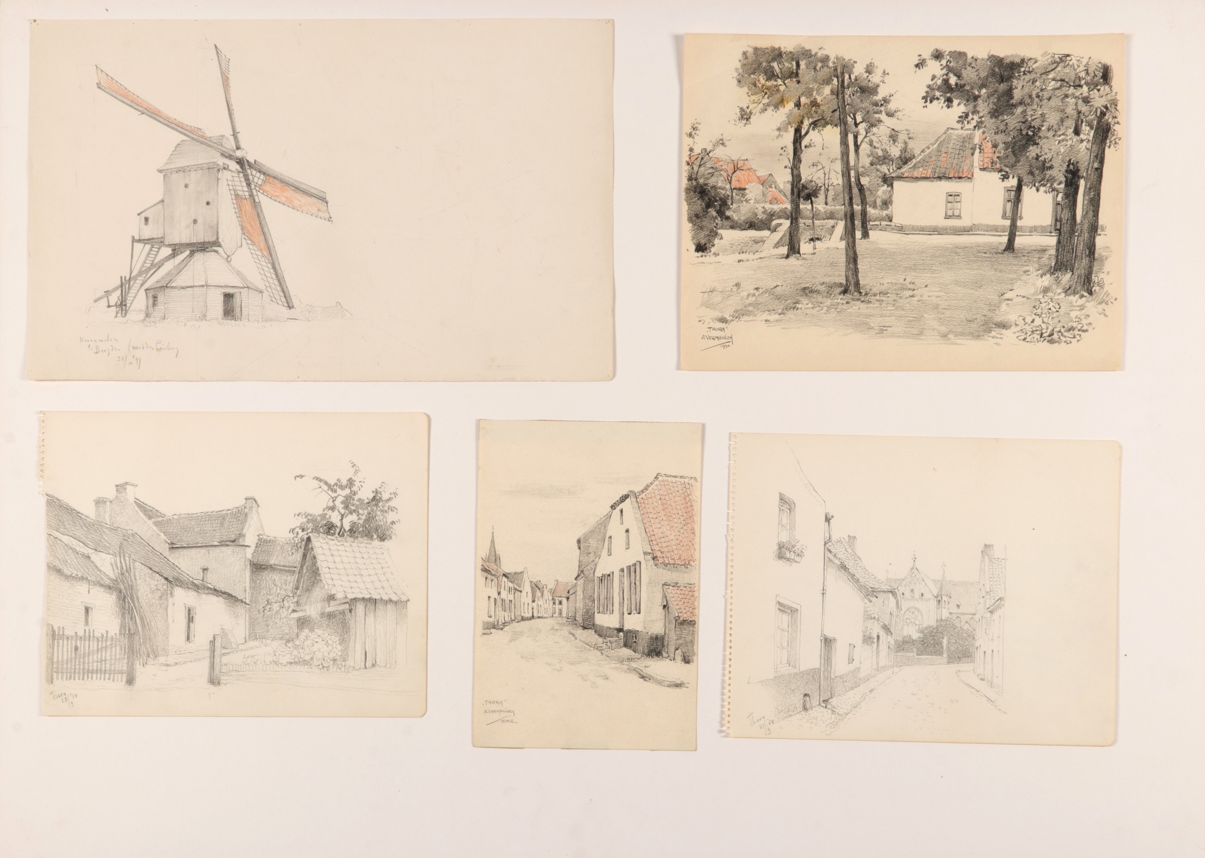 lot-123-lot-with-16-different-pen-drawings-a